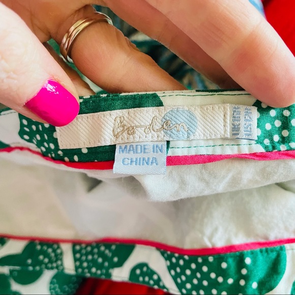 Boden Green Print Mini Skirt - Picture 9 of 11